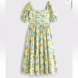 Floral Maxi Dress with Puff Sleeves